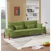 VASIP 103 inch green comfortable deep seated sofa with pillow, suitable for bedroom, living room, apartment, office, dormitory decoration - 3 of 4