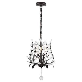 Contemporary Bohemian Iron/Acrylic LED Pendant Oil Rubbed Bronze/Clear - JONATHAN Y