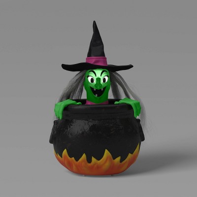 18" Rising Witch Cauldron Halloween Decorative Prop Black - Hyde and EEK! Boutique™