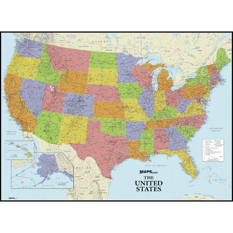 Dry Erase US Map Peel and Stick Giant Wall Decal - RoomMates, 4 of 6