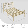 Yaheetech Metal Platform Bed with Arrow Design Headboard and Footboard - 3 of 4