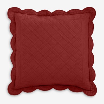 BrylaneHome Florence Euro Sham - Euro, Burgundy