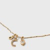 14K Gold Dipped Charm Initial Pendant Necklace - A New Day™ Gold - 4 of 4