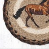 Earth Rugs Farmhouse Style Stallion Printed Jute Trivet 10"x10" - 2 of 3