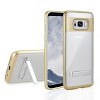 Reiko Samsung Galaxy S8 Edge/ S8 Plus Transparent Bumper Case with Kickstand in Clear Gold - 2 of 4