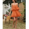 EXLURA Womens 2025 Summer Romper Dress Spaghetti Strap Pleated Fashion Short Jumpsuit Outfits - 2 of 4