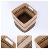 REGALWOVEN Cotton Rope Handcrafted Breathable Odorless Open Storage Bins 11 x 11 x 11 Inch 1 Pc - 2 of 4