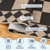 Washable Rugs Modern Geometric Checkered Indoor Outdoor Rug Easy Jute Rug Non-Slip Low Pile Jute Rugs - 4 of 4