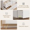 47" Modern Dresser with Built-In Lights & Charging Station - 5 Smooth-Gliding Drawer Wood Chest for Bedroom, Living Room, Entryway - 4 of 4