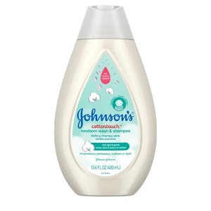 Johnson's Cotton Touch Wash & Shampoo - 13.6 fl oz - 1 of 4