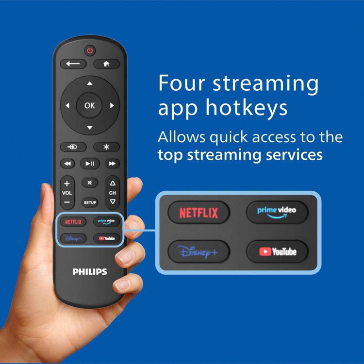 Philips OneTouch Universal Remote Control for Samsung Smart TV, LG, Sony, VIZIO, Fire TV, Roku TV, Remote Replacement, 5 of 7