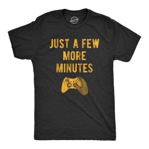 Mens Just A Few More Minutes T Shirt Funny Video Gaming Graphic Tee Gift for Gamer - Crazy Dog Men's T Shirt - 1 of 4