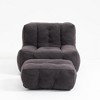 GustoWave Fluffy Bean Bag Chair, Comfortable Bean Bag, Super Soft Lazy Sofa Chair with Memory Foam and Ottoman, 38.6''*36.6''*30.1'' - 4 of 4