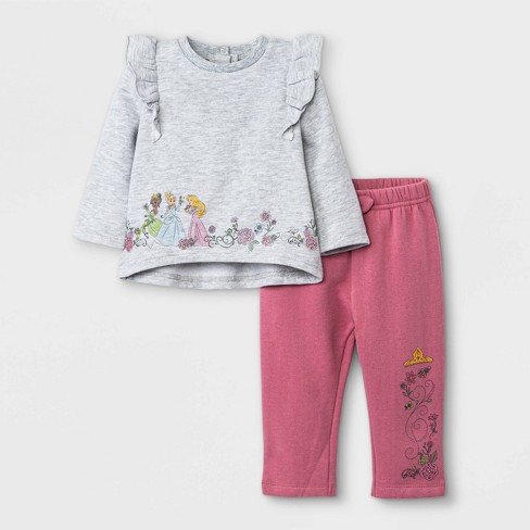 Disney Princess Girl's 2-Piece Zip Up Hoodie and Crewneck Sweatshirt Set :  : Clothing, Shoes & Accessories