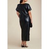 ELOQUII Faux Leather Tie Detail Dress - 3 of 3