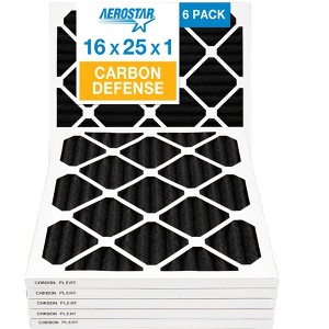16x25x1 AC and Furnace Air Filter by EcoAire, Model: 16X25X1 - MERV 7 Odor, 6PK - 1 of 4