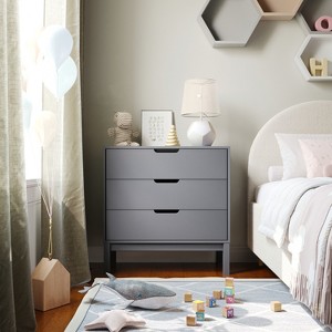 Flash Furniture Dallas Wooden 3-Drawer Dresser for Bedroom, Chest of Drawers for Kids - 1 of 4