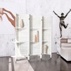 NicBex Room Divider Modern Folding Privacy Screen with Storage Shelves for Home & Office - 2 of 4