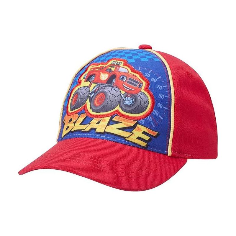 Nickelodeon Boys' Blaze and The Monster Machines Hat -Adjustable Red & Blue Baseball Cap (Toddler), 1 of 6