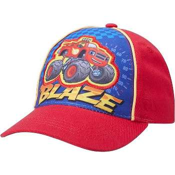 Nickelodeon Boys' Blaze and The Monster Machines Hat -Adjustable Red & Blue Baseball Cap (Toddler)