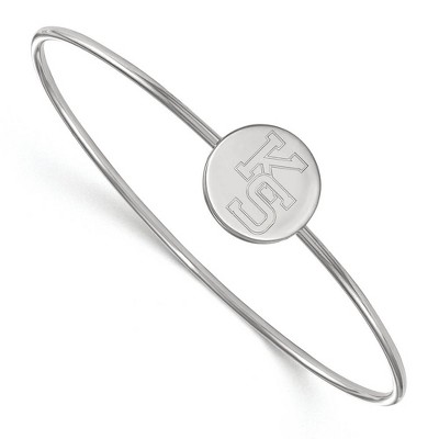 Black Bow Jewelry Sterling Silver Kansas State Wildcats NCAA Bangle Bracelet 7 Inch