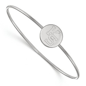 Black Bow Jewelry Sterling Silver Kansas State Wildcats NCAA Bangle Bracelet 7 Inch - 1 of 3