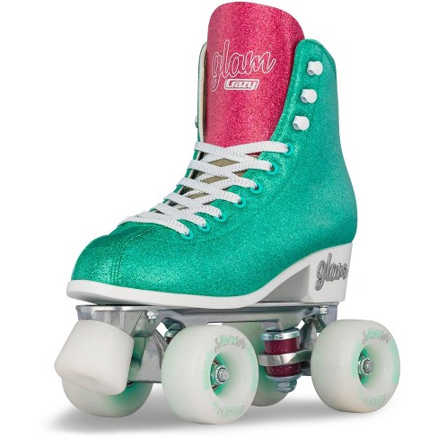 Ko Oversigt privilegeret Crazy Skates Teal Glitter Glam Adjustable Roller Skates For Women And Girls  - Adjusts To Fit 4 Sizes - Adjustable - J12 - 2 : Target