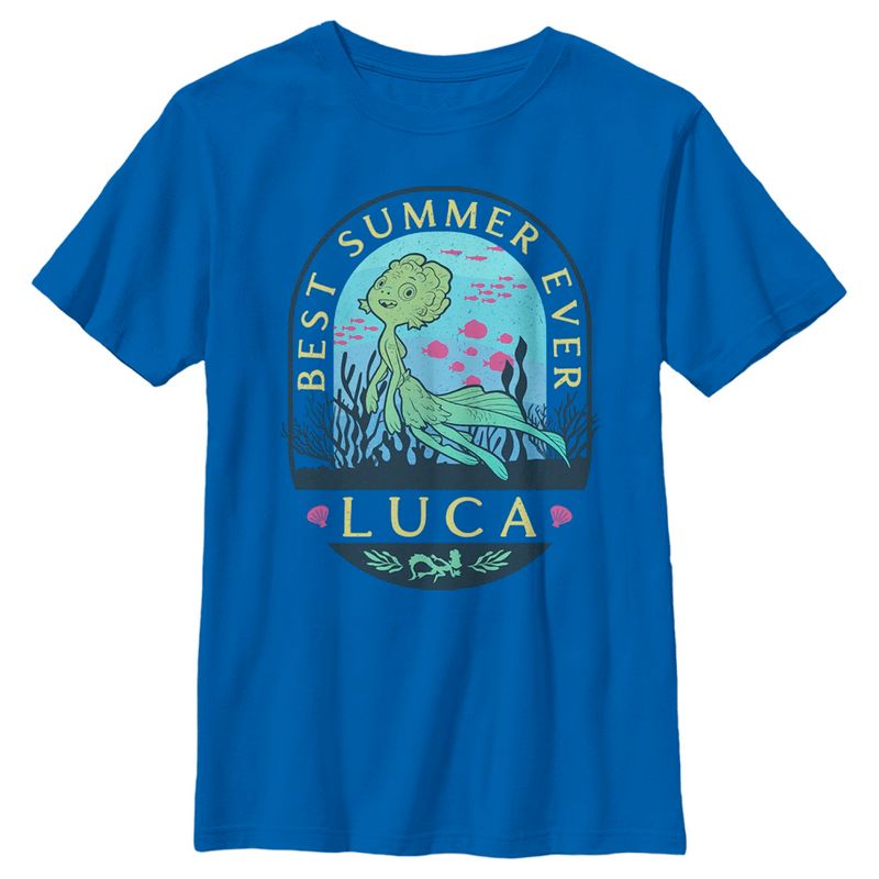 Boy's Luca Best Summer Ever Stamp T-Shirt, 1 of 6