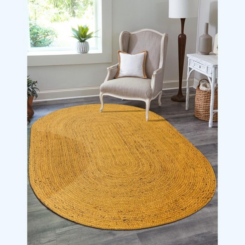 Unique Loom 8' 0 X 10' 0 Dhaka Braided Jute Oval Area Rug : Target