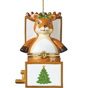 Collections Etc Charming Jack-In-The-Box Trinket Christmas Ornament - 1 of 3
