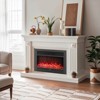 Costway 33" Electric Fireplace Insert 750W Recessed Fireplace Heater with Remote Control - 4 of 4