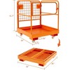 Heavy Duty Forklift Safety Cage, 36x36 Inches with Casters, Chain, and Safety Lock, supports up to 1200LBS for 1-3 People - 4 of 4