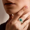 Ross-Simons 3.70 ct. t.w. Emerald and .40 ct. t.w. White Topaz Ring in 18kt Gold Over Sterling - 2 of 4