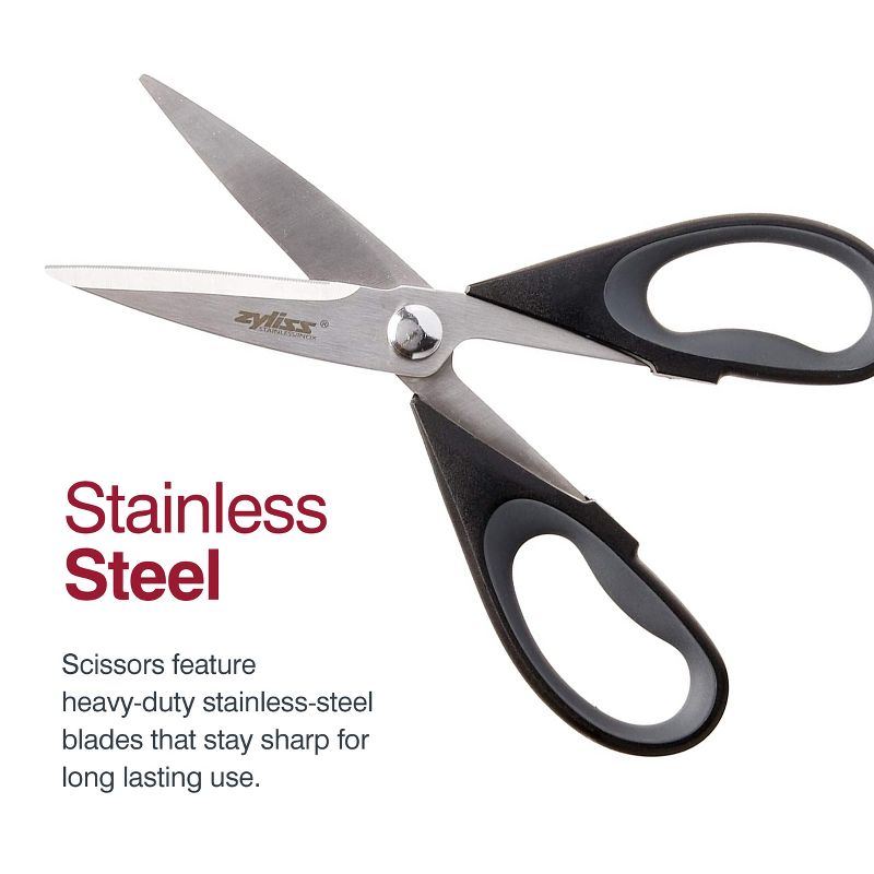Zyliss 2-Piece Scissor Value Set - Stainless Steel Kitchen Scissors and Shears Set, 4 of 8