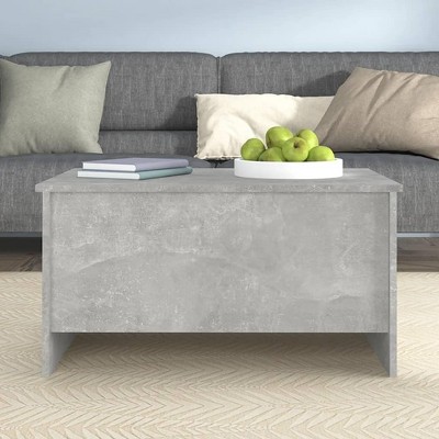 Concrete Gray Lift-Top Wood Coffee Table with Hidden Storage