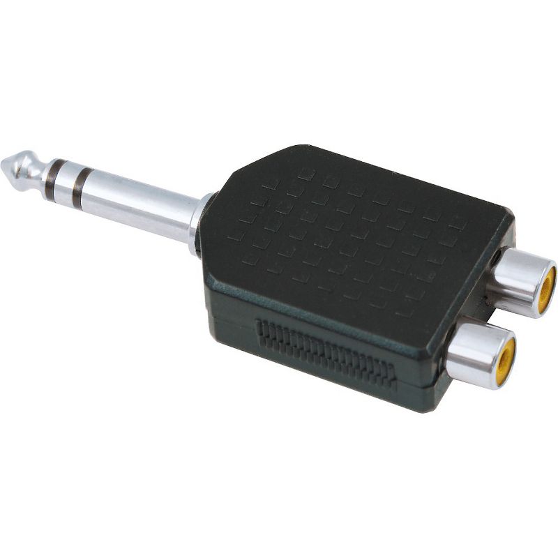 American Recorder Technologies 1/4 inch Male Stereo to 2 RCA Female Adapter, 1 of 2