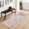 Washable Vintage Patchwork  Printed Rug Non Slip Low Pile Rug Soft Throw Floor Cover Foldable Indoor Carpet for Living Room Bedroom Playroom - 3 of 4