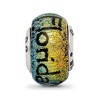 Black Bow Jewelry Florida & Palm Trees Dichroic Glass & Sterling Silver Bead Charm - 2 of 4