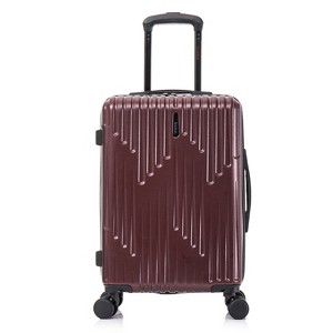 InUSA Drip Lightweight Hardside Carry On Spinner Suitcase - Wine - 1 of 4