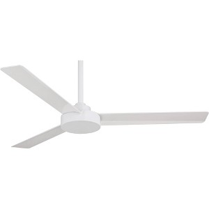 52" Minka Aire Modern 3 Blade Indoor Ceiling Fan Flat White for Living Room Kitchen Bedroom Family Dining Home House Office - 1 of 4