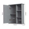 VANIRROR Bathroom Over The Toilet Storage Cabinet Wall Mounted Storage Cabinet Wooden Medicine Cabinets for Bathroom Laundry Room Kitchen (Grey) - 3 of 3