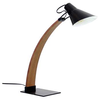 23" Noah Table Lamp Walnut/Black - LumiSource
