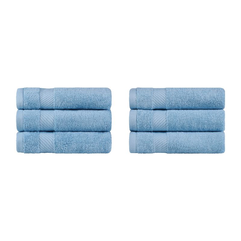 Modern Solid Classic Premium Luxury Cotton 6 Piece Hand Towel Set by Blue Nile Mills, 1 of 6