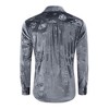 Mens Embosse Dress Shirts Casual Long Sleeve Button Down Regular Fit Shirts - 3 of 4