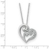 Black Bow Jewelry Rhodium Plated Sterling Silver, A Mother's Journey Heart Necklace - 2 of 4