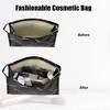 Unique Bargains Makeup Bag Cosmetic Travel Bag Make Up Brush Organizer Bag Marble Makeup Storage Toiletry Bag for Women 9"x3"x6" 1 Pcs - 2 of 4