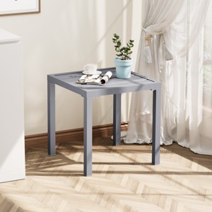 Crestlive Products Outdoor 16in Side Table Small Metal Square End Table - 1 of 4