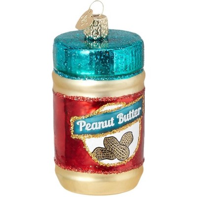 Old World Christmas Blown Glass Ornament for Christmas Tree, Jar of Peanut Butter