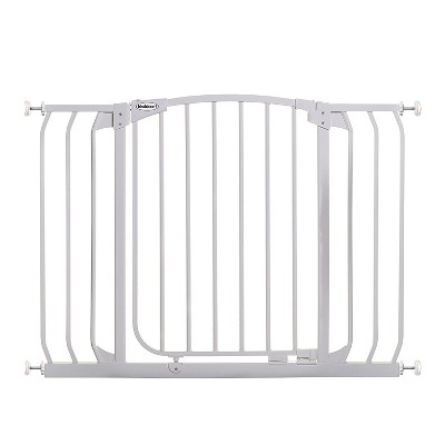 Bindaboo B1103 38 to 42.5 Inch Extra Wide Swing Close Wall to Wall Baby and Pet Safety Gate for Doors, Stairs, and Hallways, White