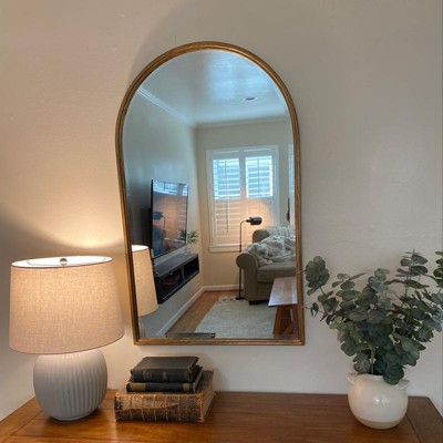 Uttermost Clara Gold 24 x 39 Arch Top Wall Mirror - #79P55